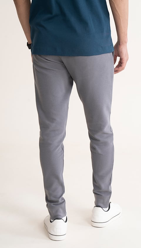 Damensch Statement Textured Jogger Tracks Glory Grey