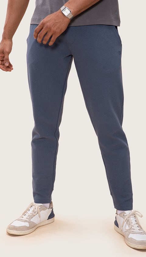 Damensch Statement Textured Jogger Tracks Honour Blue
