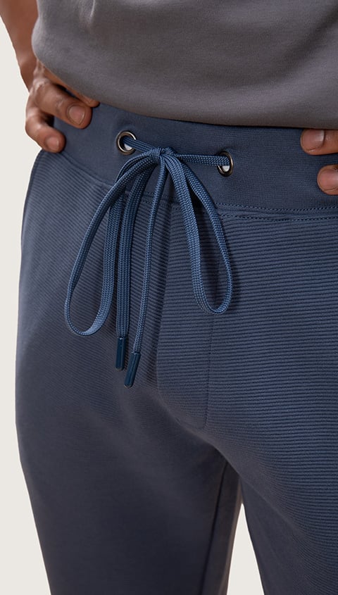 Damensch Statement Textured Jogger Tracks Honour Blue