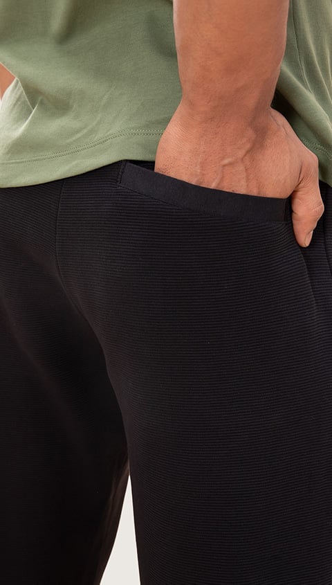 Damensch Statement Textured Jogger Stern Black