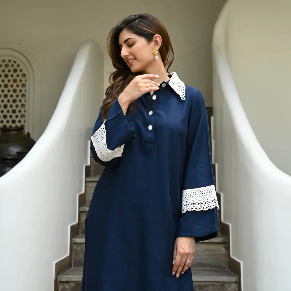 Beautiful Navy-Blue Co-Ord Set