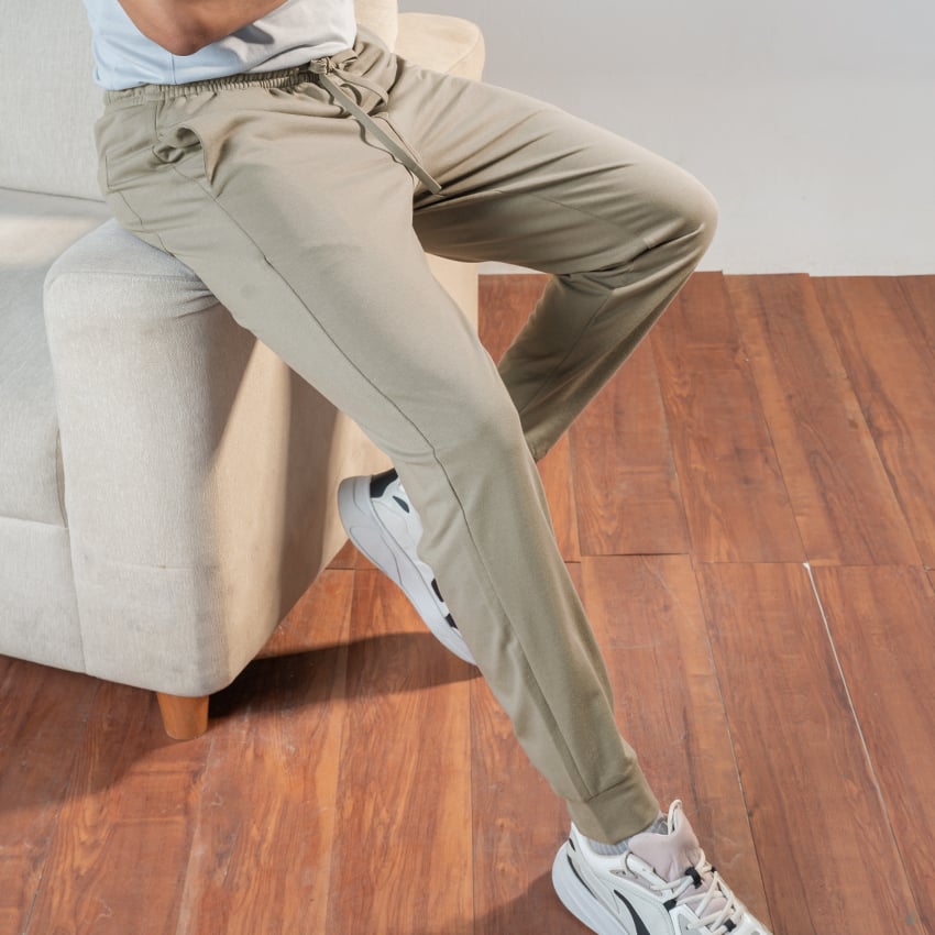 Damensch Lounge Jogger  Castle Beige Tracks