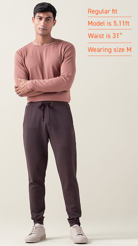 Damensch Statement Textured Jogger Dark Chocolate