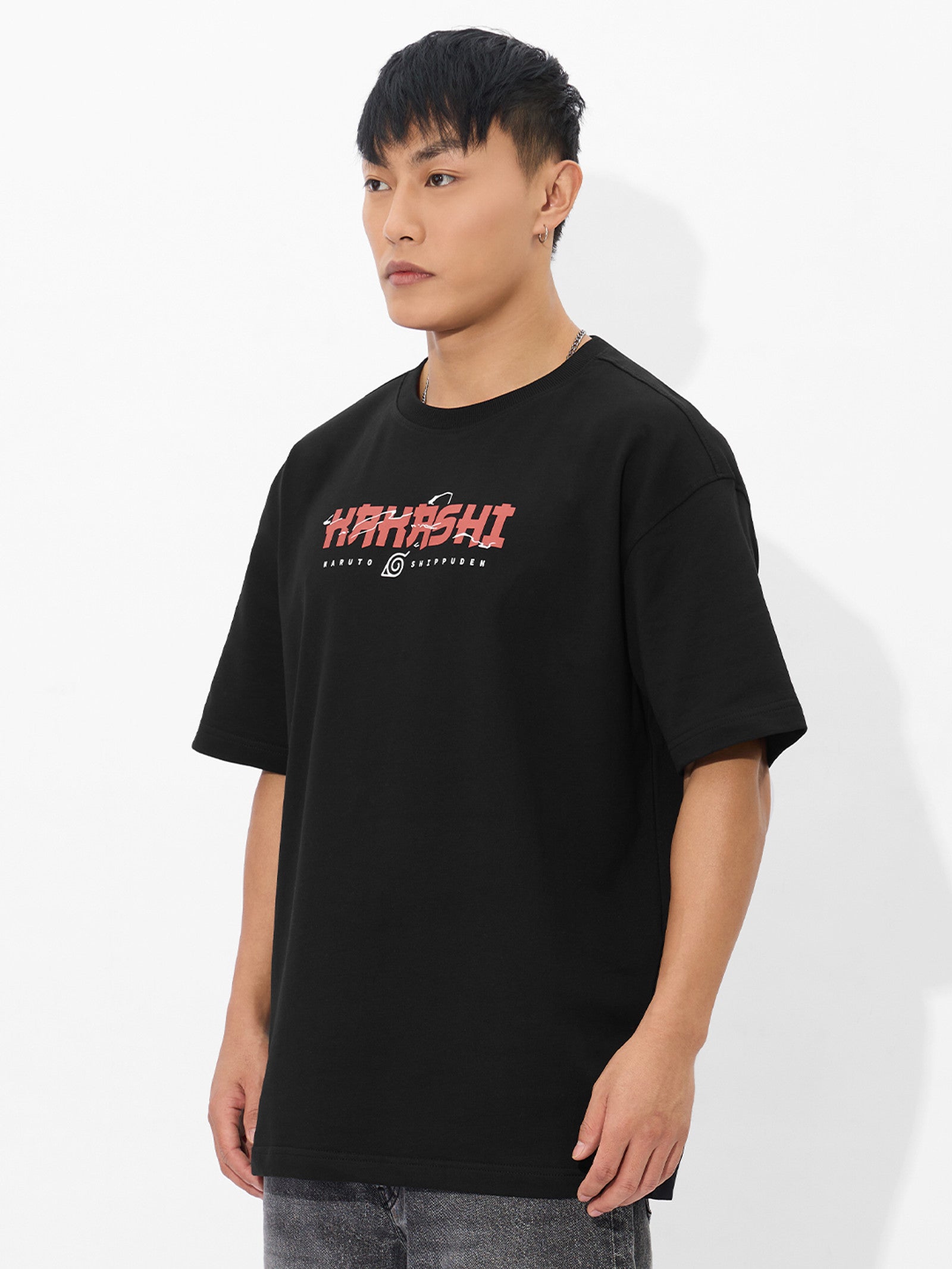Kakashi: oversized-Half-sleeve-tshirt