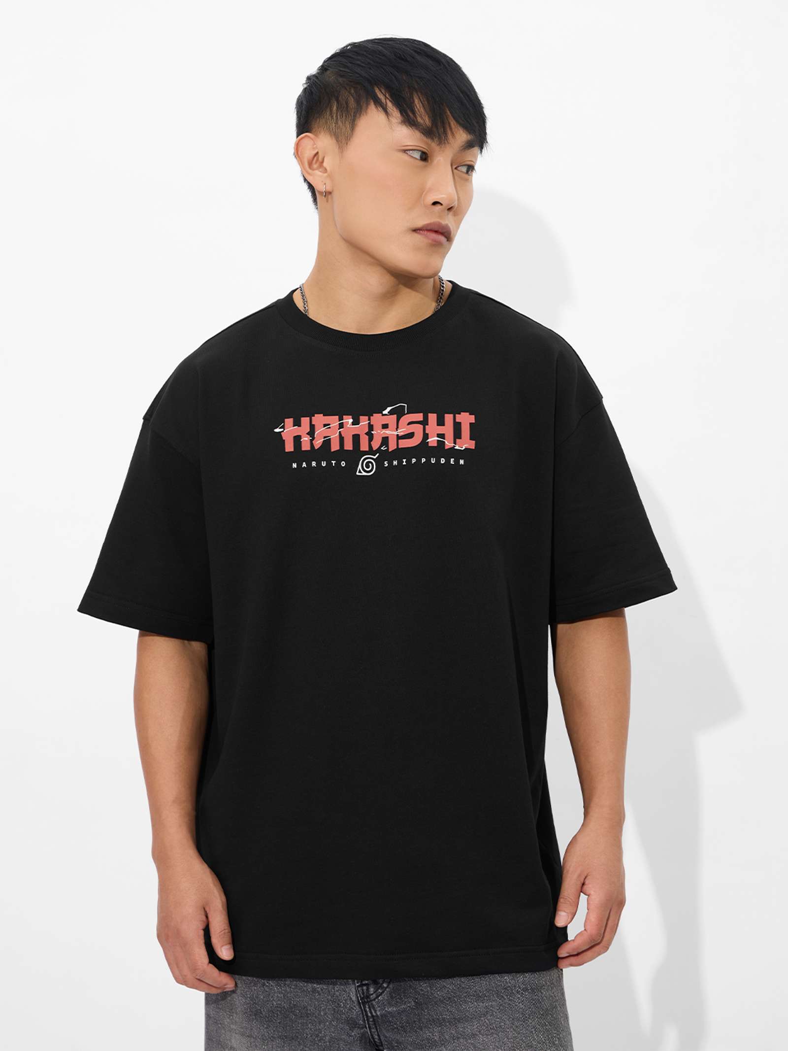 Kakashi: oversized-Half-sleeve-tshirt